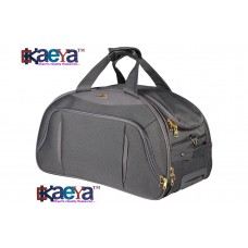 OkaeYa 2 Wheel Cabin Size Travel Duffle With Trolley (grey)